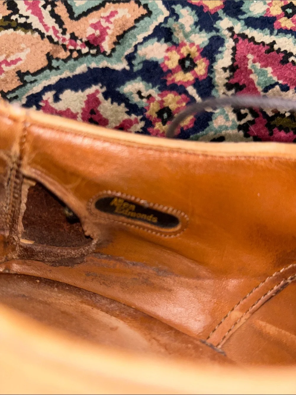 Allen Edmonds Beige Suede Wingtip Derby Shoes